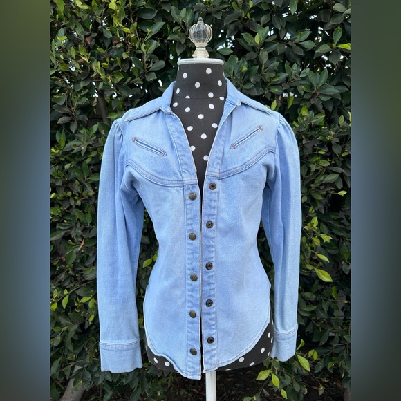 Sky Jackets & Blazers - Sky Light Blue Denim Jacket Women Size 4
